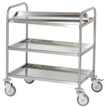 Xe đẩy inox y tế 3 tầng