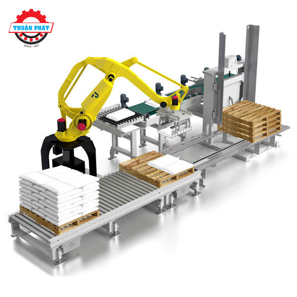 Robot tháo dỡ bốc xếp hàng hóa lên Pallet