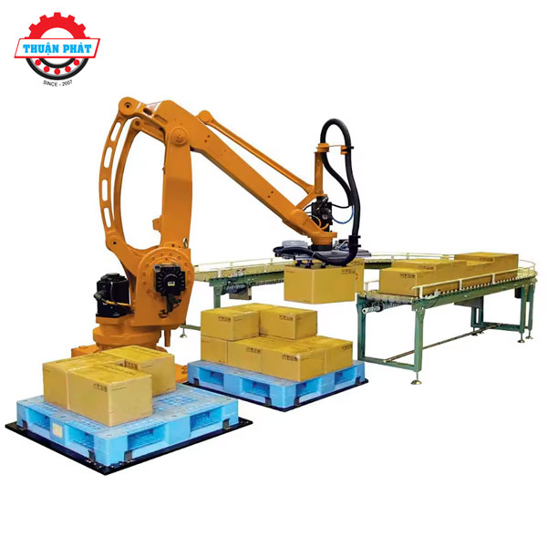 Robot xếp thùng Carton lên Pallet