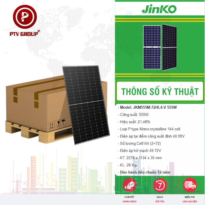 Pin Jinko 555W