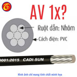 AV 1x25 0.6/1kV - Dây nhôm đơn bọc cách điện PVC dây pha 7 sợi Cadisun