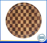 Thớt gỗ ghép tròn caro 40x4cm