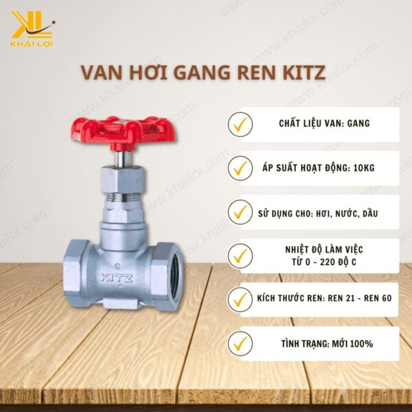 Van hơi gang ren Kitz
