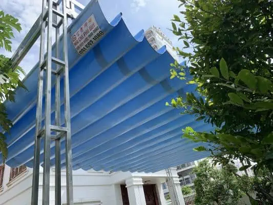 Mái xếp lướt sóng xanh dương