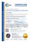 Giấy chứng nhận đăng ký FDA