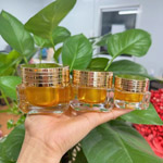 Hũ chiết kem nắp sọc vàng