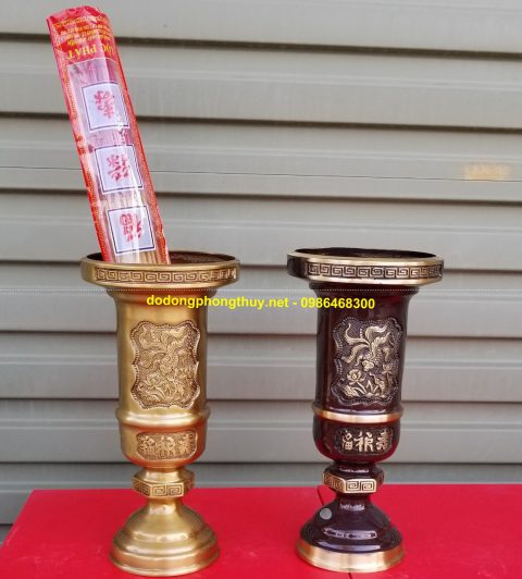 Ống đựng hương bằng đồng