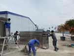 Cổng xếp inox tự động KCN