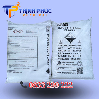 Xút Vảy NaOH – Natri Hydroxide – 99% 25kg/bao Trung Quốc