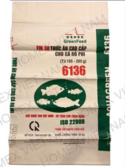 Bao PP dệt đựng thức ăn cho cá rô phi