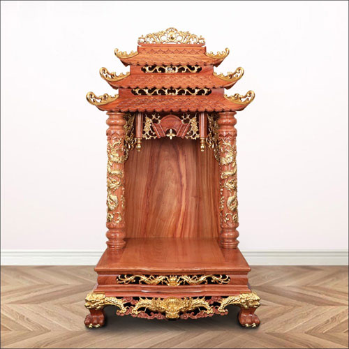 Bàn thờ thần tài song long cổ tự BTT-MC001