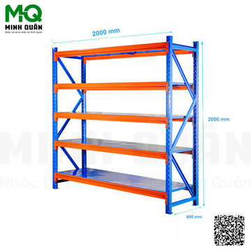 Kệ trung tải 5 tầng D2000 x R600 x C2000