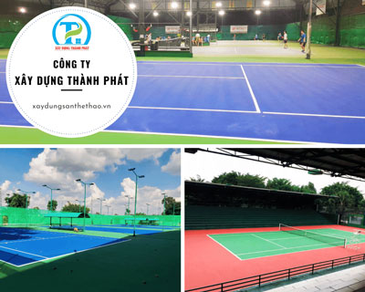 Thi công sơn tennis