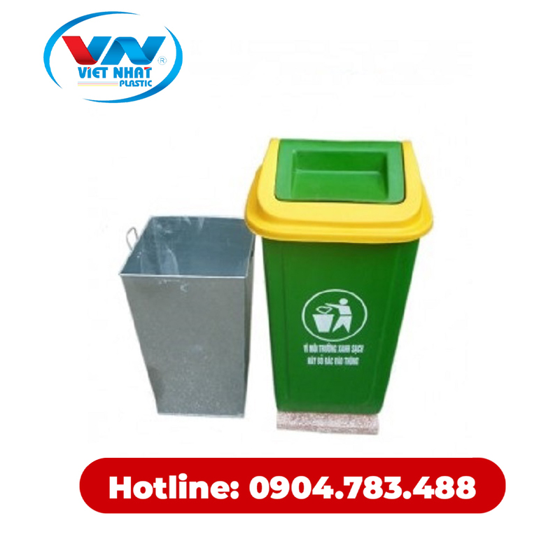 Thùng rác nhựa nắp bập bênh