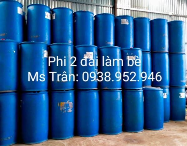 Thùng phuy nhựa 2 đai làm bè