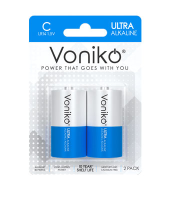 Pin kiềm Voniko C - LR14 1.5V