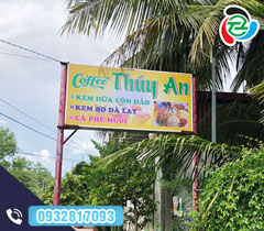 Bảng hiệu quảng cáo coffee Thúy An