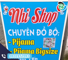 Bảng hiệu quảng cáo Nhi Shop