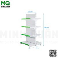 Kệ đôi lưng tôn lỗ tròn 4 tầng 700x1500 mm