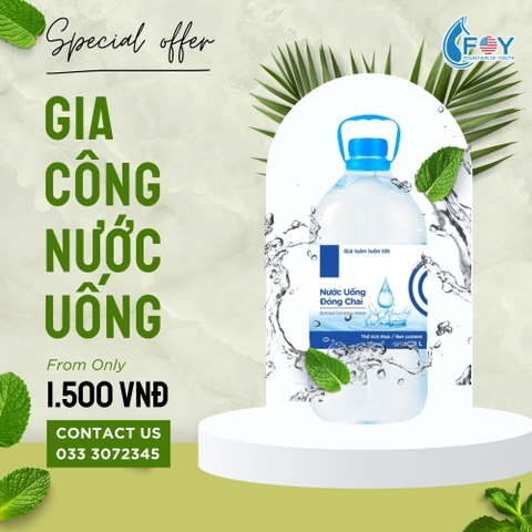 Gia công GO nước đóng chai 5L