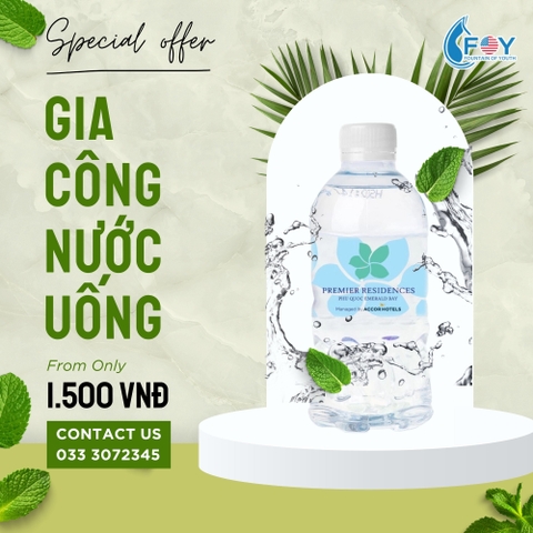 Gia công nước uống đóng chai 330ml