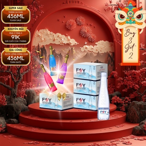 Nước khoáng ion kiềm FOY Premium 456ml