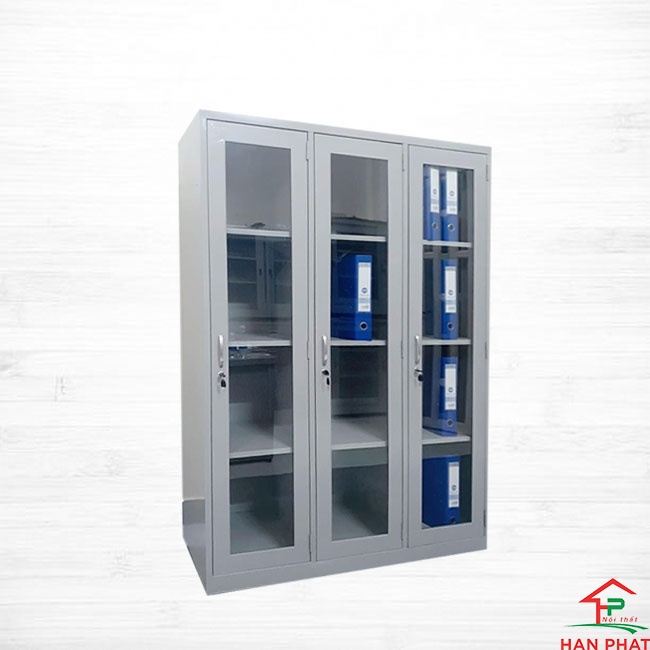 Tủ hồ sơ 3 cửa kính