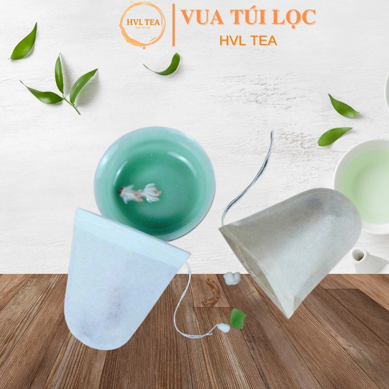 Túi lọc trà giấy hình phễu có dây