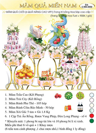 6 mâm quả cưới miền tây