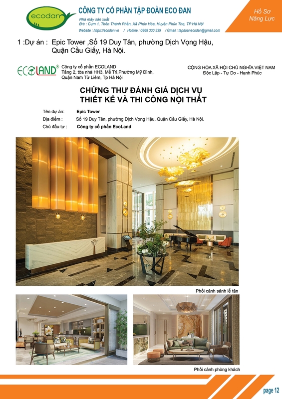 Dự án Epic Tower Hà Nội