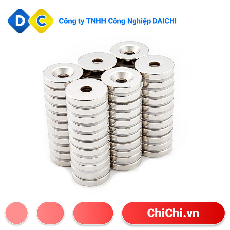 Nam châm tròn vát lỗ