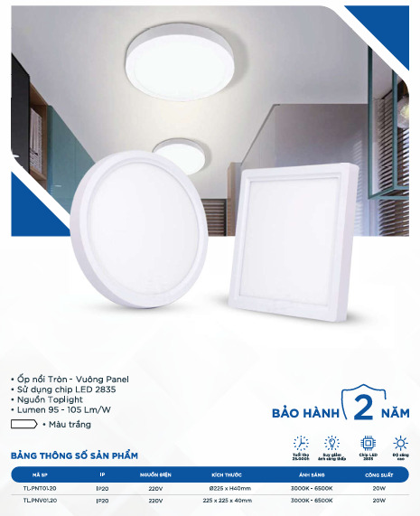 Đèn ốp nổi Panel