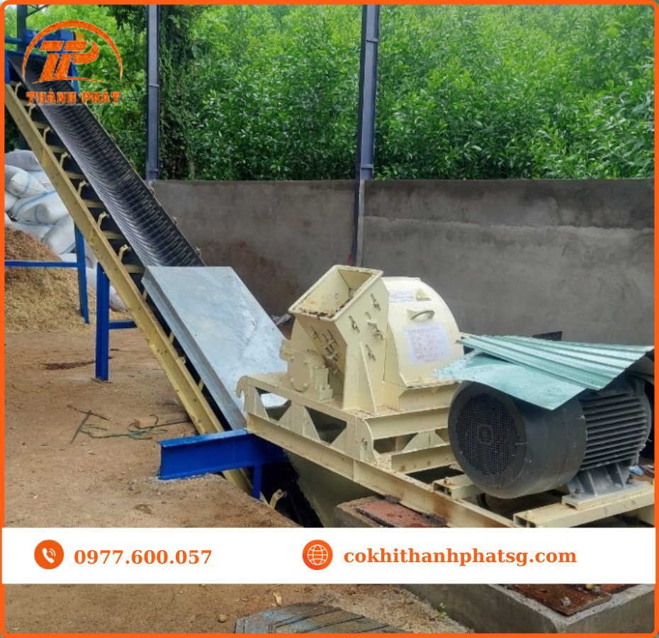 Băng tải hạt gỗ băm