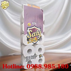 Giấy vệ sinh SATY tím 10 cuộn 4 lớp