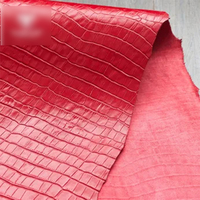 Dập vân cá sấu bụng màu đỏ tươi