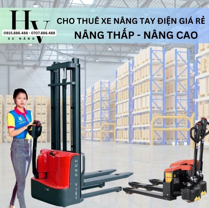Cho thuê xe nâng tay điện