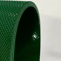 Băng tải PVC xanh caro 5 ly – 3 lớp bố