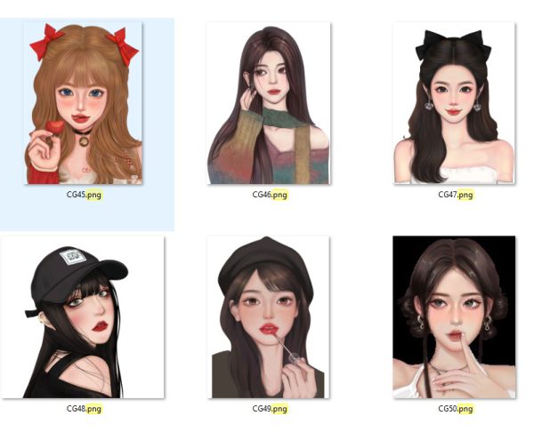 Mẫu in hình cô gái