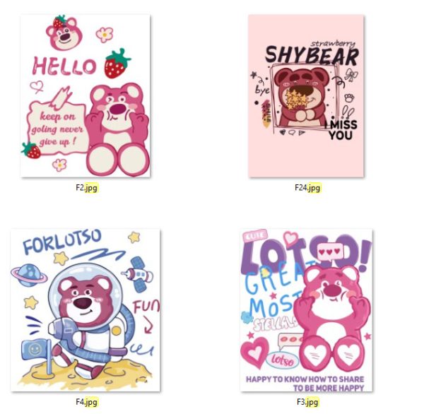 Mẫu in hình gấu