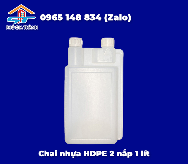 Chai nhựa HDPE 2 nắp
