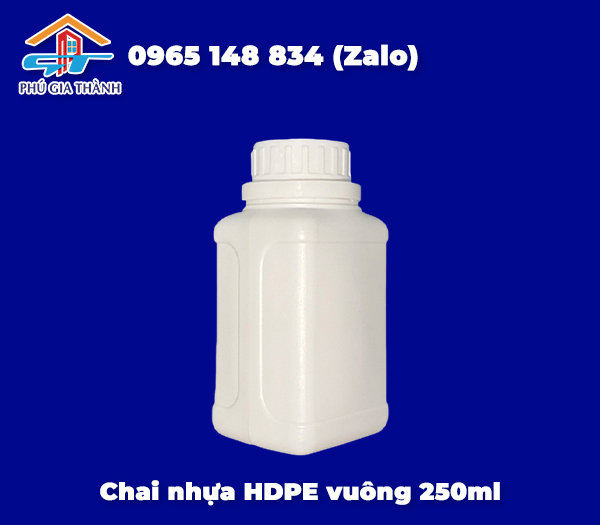 Chai nhựa HDPE vuông 250ml