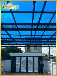 Mái che nhà xe khung thép