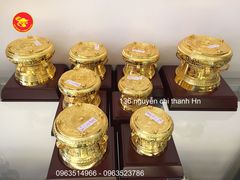 Trống đồng mạ vàng