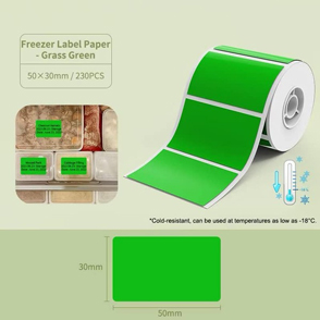 Tem 50x30mm xanh lá