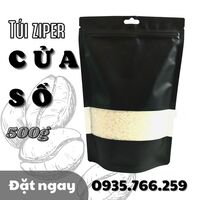 Dịch vụ in logo túi zipper khóa kéo cà phê