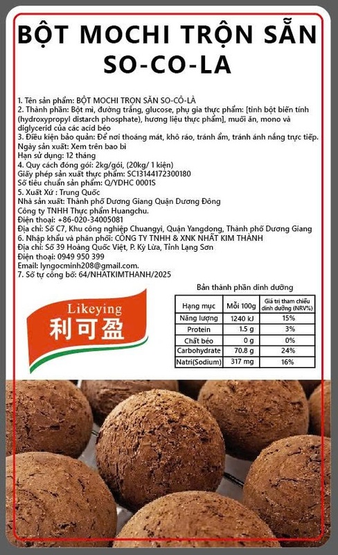 Bột Mochi trộn sẵn Socola
