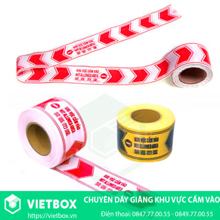 Dây giăng cảnh báo khu vực cấm vào