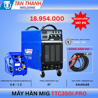 Máy hàn MIG TTC350I INVERTER -PRO (NEW)