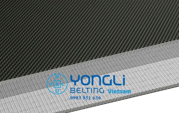 Băng tải PVC đen 2.3mm caro