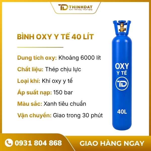 Bình Oxy y tế 40L